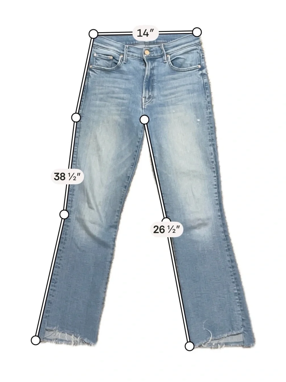 MOTHER Jeans The Insider Crop Step Fray Straight Leg Mid Rise Casual Size 29 - Picture 5 of 14